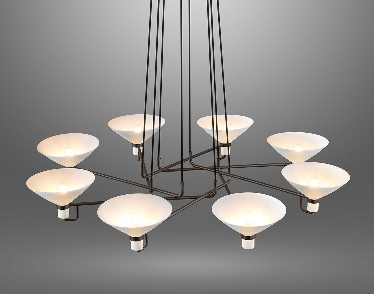 de sousa hughes Jonathan Browning Lauriston Circular Chandelier top angle