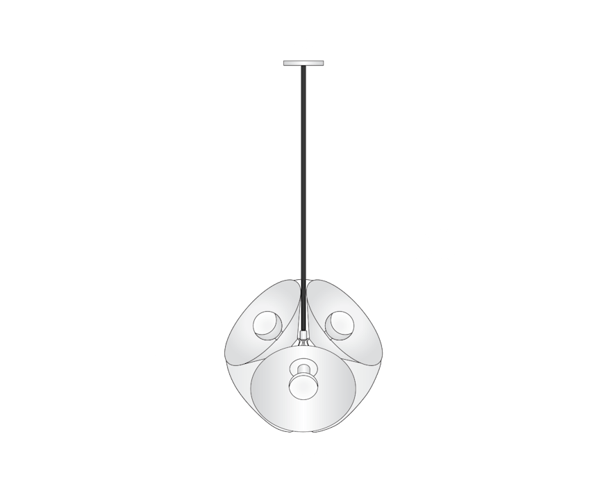 de sousa hughes Jonathan Browning Lauriston Cluster Pendant dimensions