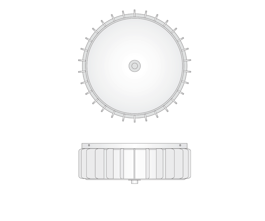 de sousa hughes Jonathan Browning Duvernois Flush Mount dimensions