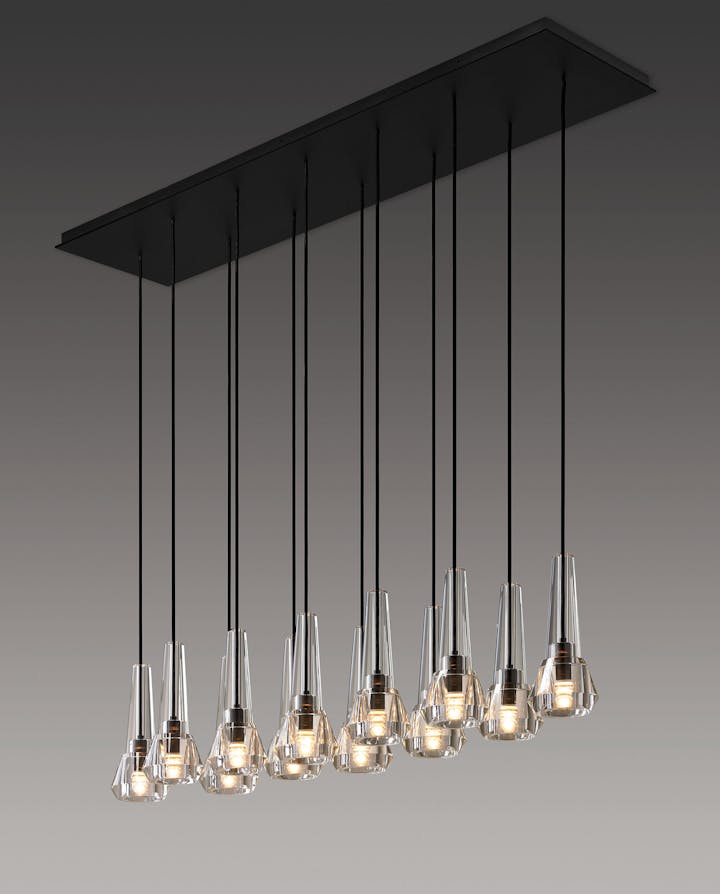 de sousa hughes Jonathan Browning Fontenay Linear Chandelier angle