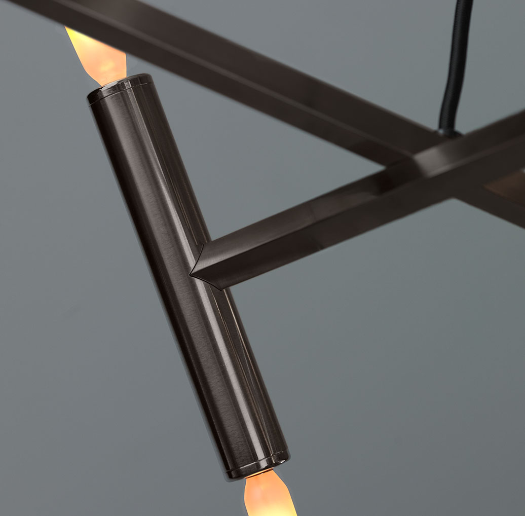 de sousa hughes Jonathan Browning Le Petite Pentagone Chandelier detail