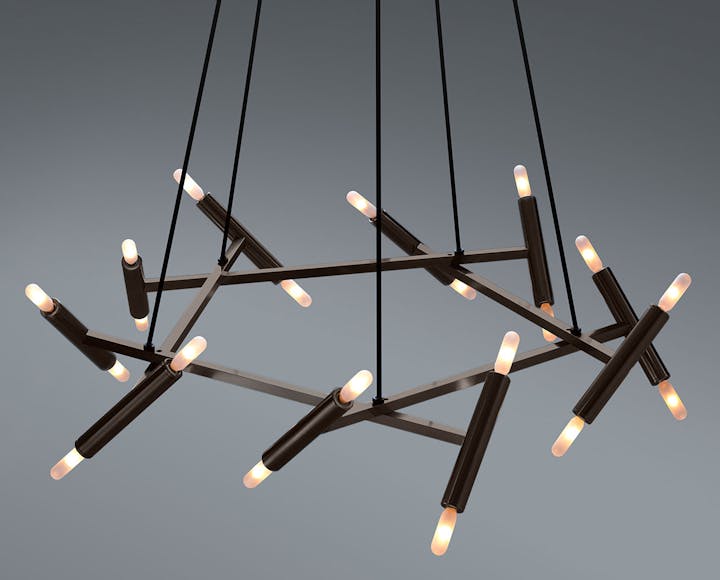 de sousa hughes Jonathan Browning Le Petite Pentagone Chandelier