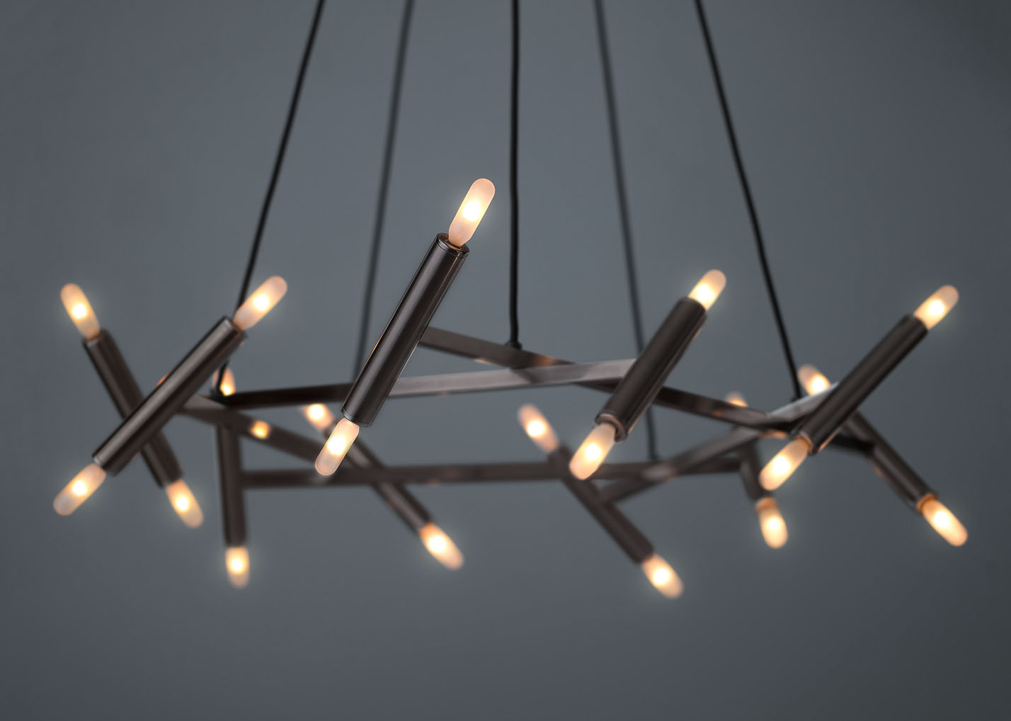 de sousa hughes Jonathan Browning Le Petite Pentagone Chandelier straight on