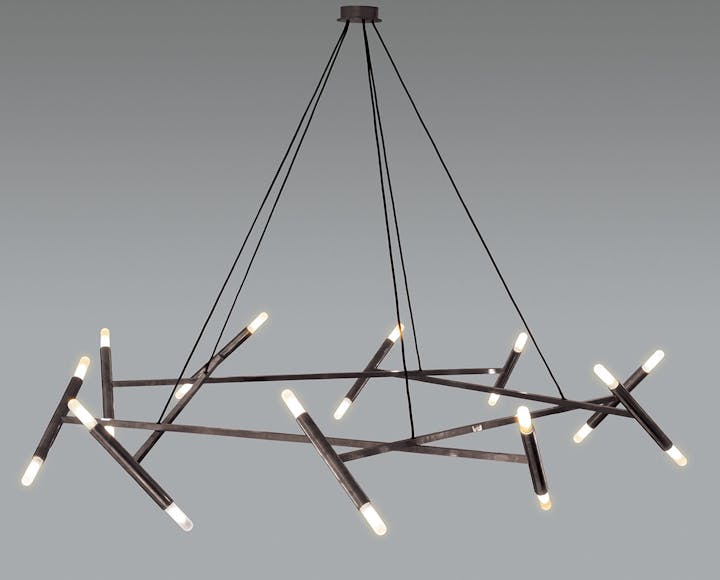 de sousa hughes Jonathan Browning Le Pentagone Chandelier