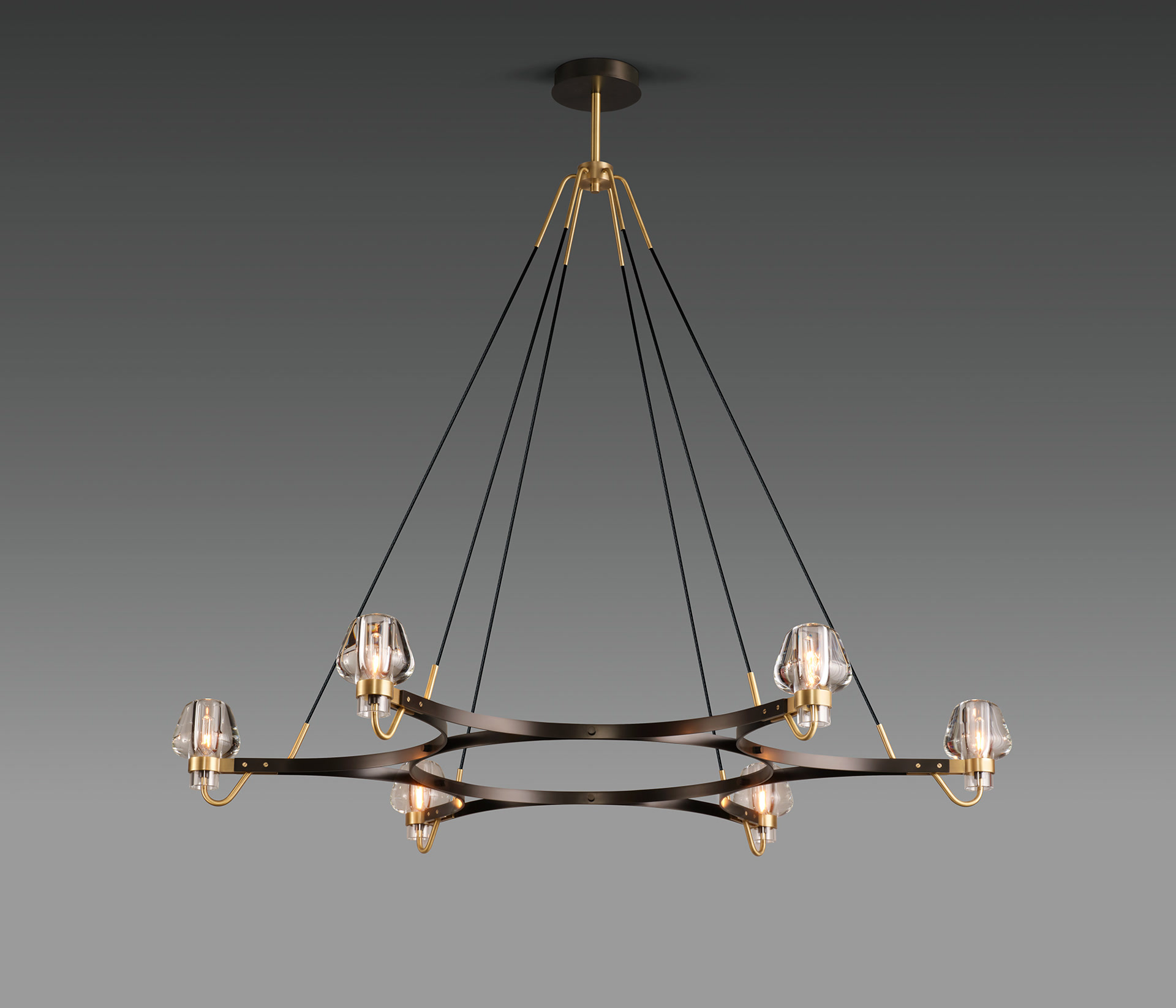 de sousa hughes Jonathan Browning Montalembert 6 Light Chandelier 5 ft