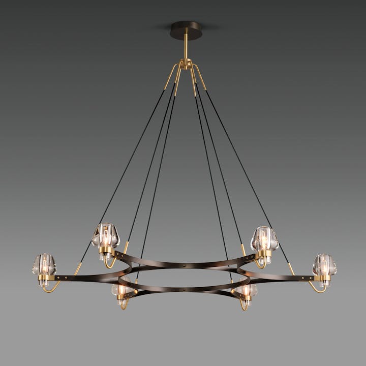 de sousa hughes Jonathan Browning Montalembert 6 Light Chandelier 5 ft