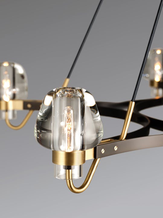 de sousa hughes Jonathan Browning Montalembert 6 Light Chandelier 5 ft detail