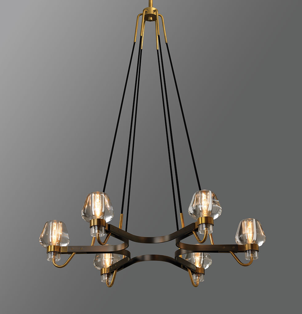 de sousa hughes Jonathan Browning Montalembert 6 Light Chandelier