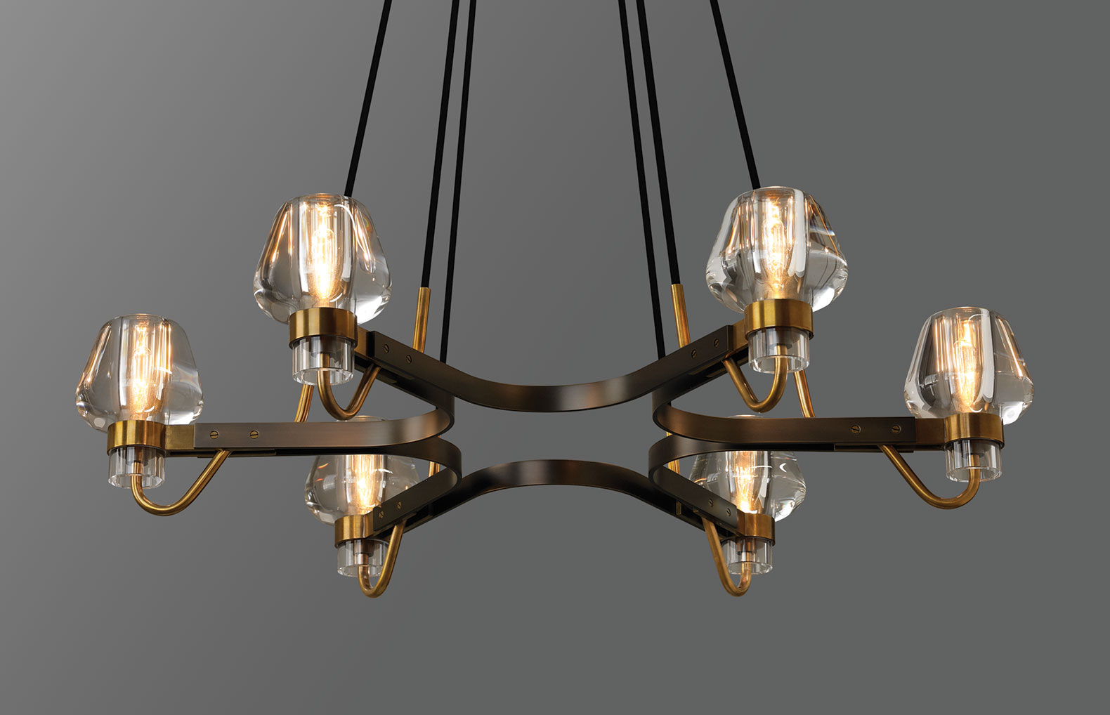 de sousa hughes Jonathan Browning Montalembert 6 Light Chandelier detail