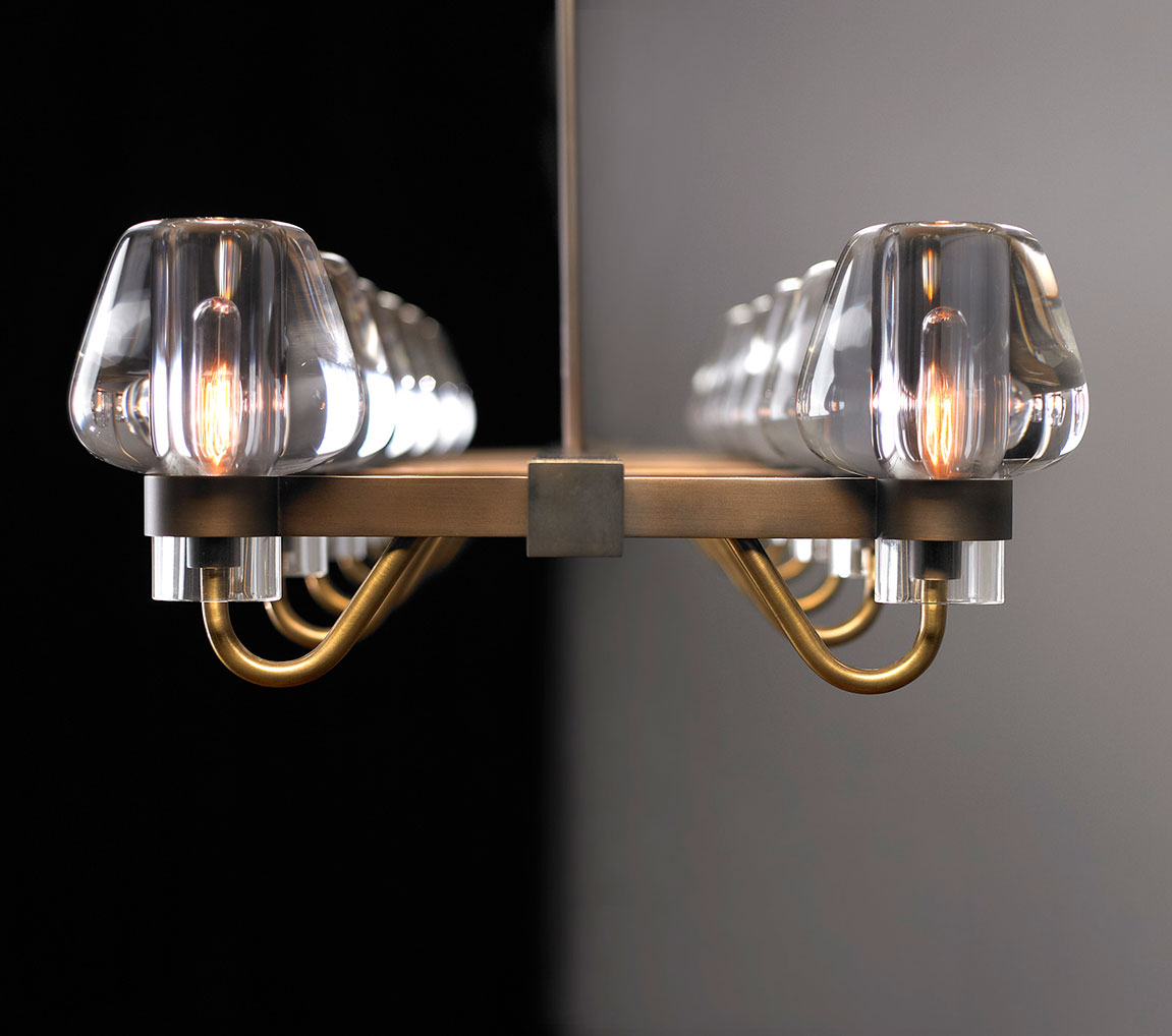 de sousa hughes Jonathan Browning Montalembert Linear Chandelier side detail