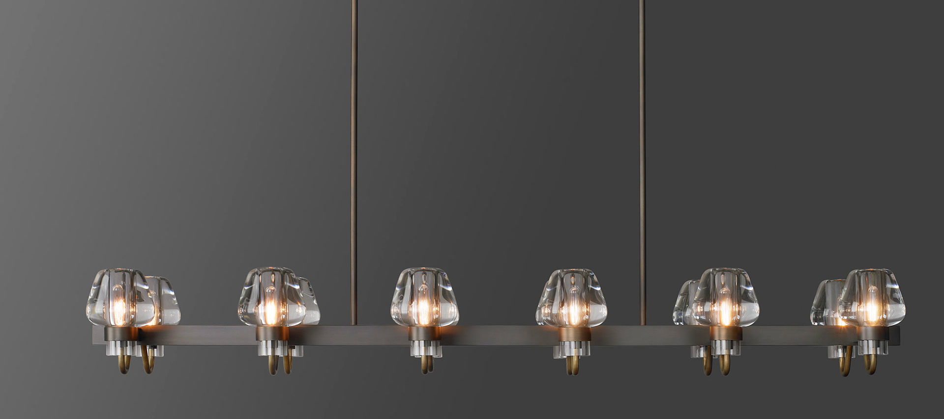 de sousa hughes Jonathan Browning Montalembert Linear Chandelier front