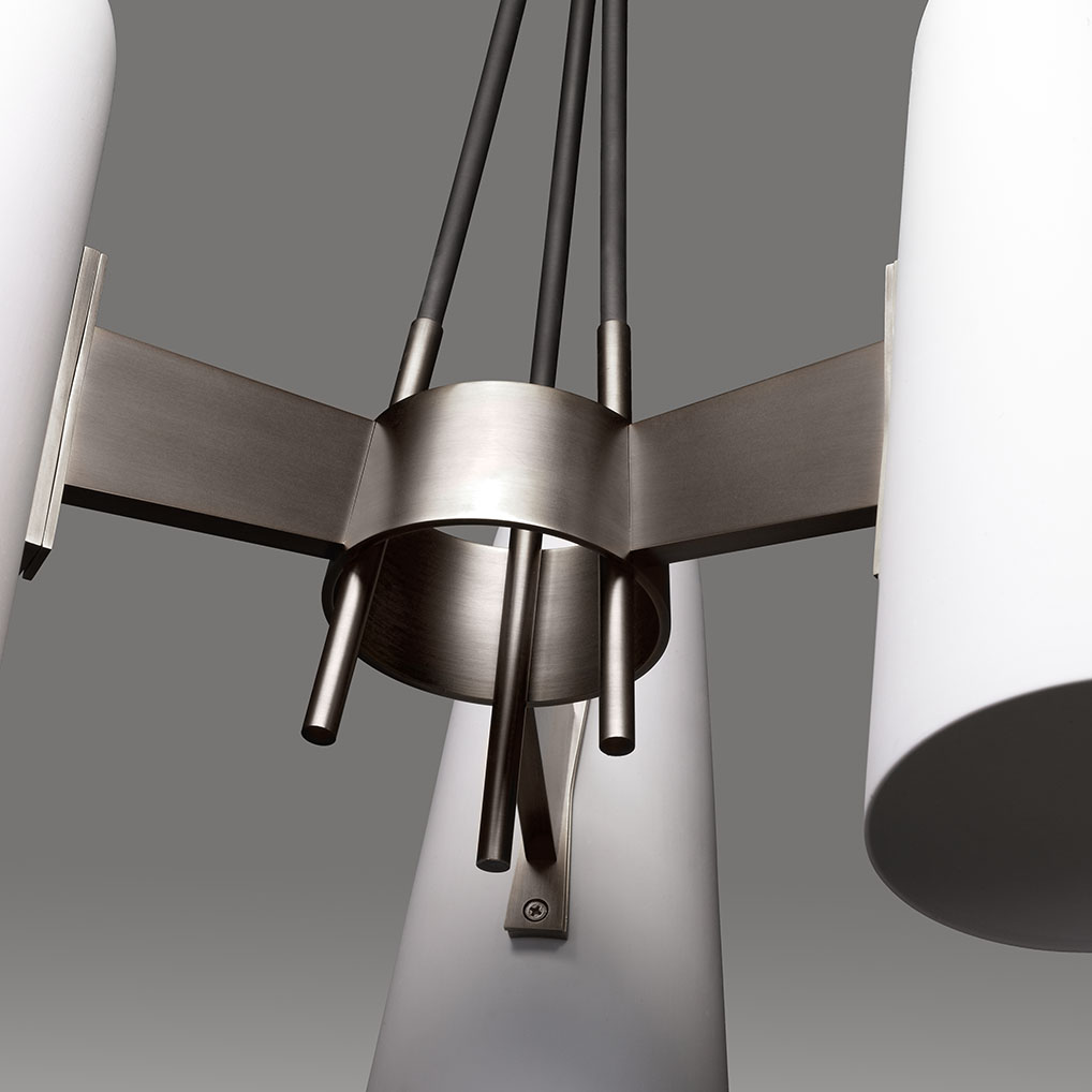 de sousa hughes Jonathan Browning Montfaucon 3 Light Pendant metal detail