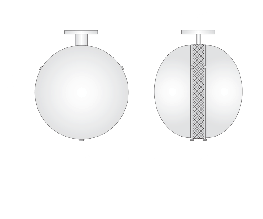 de sousa hughes Jonathan Browning Roquebrun Flush Mount dimensions