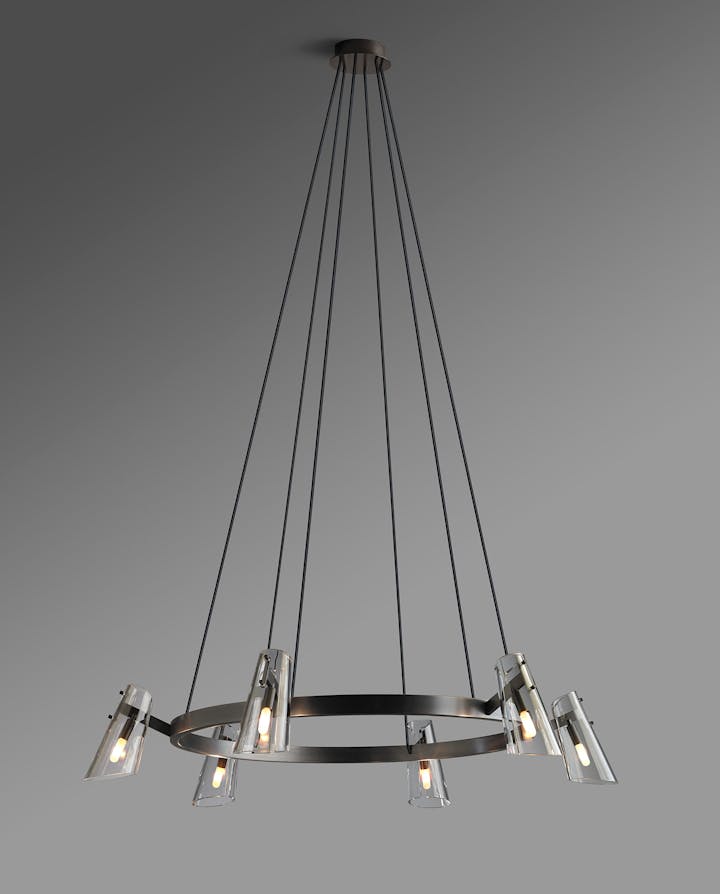 de sousa hughes Jonathan Browning Valette Circular Chandelier front