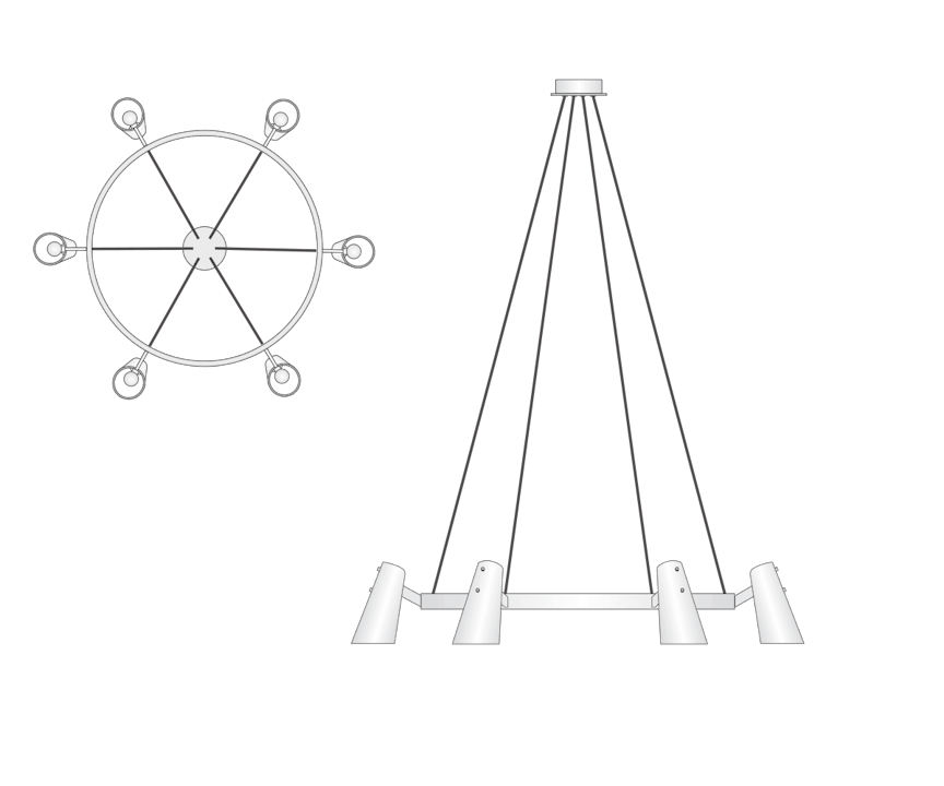 de sousa hughes Jonathan Browning Valette Circular Chandelier dimensions