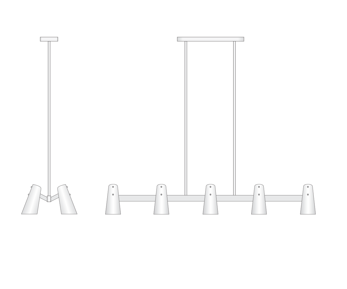 de sousa hughes Jonathan Browning Valette Linear Chandelier 19F4