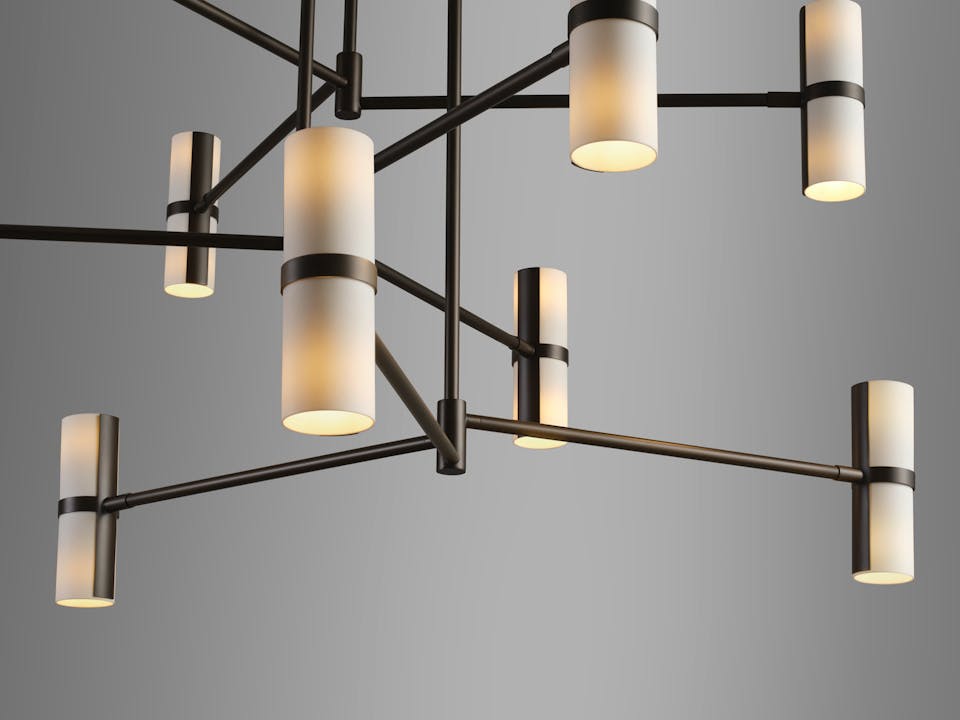 de sousa hughes Jonathan Browning Voltaire Mobile Chandelier low angle