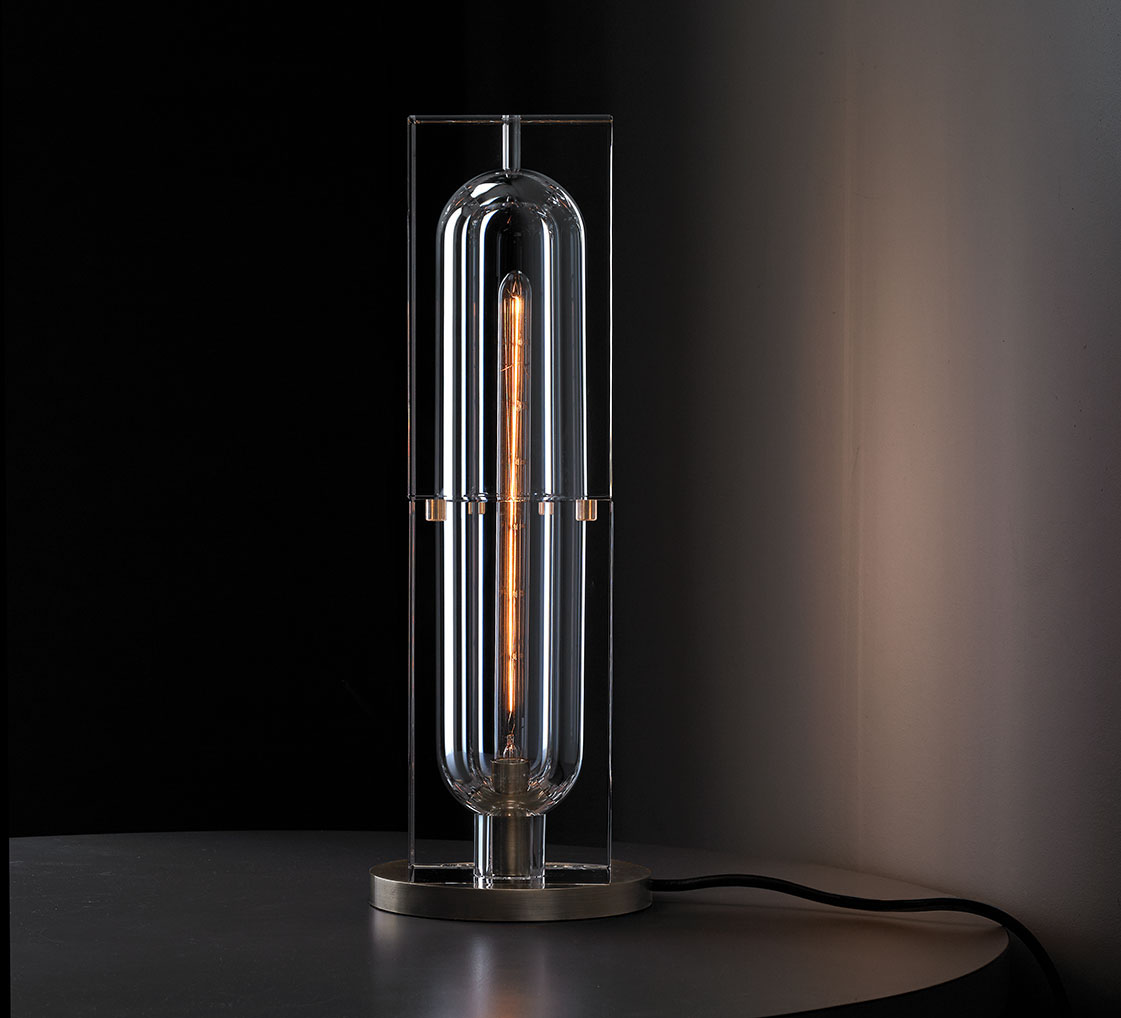 de sousa hughes Jonathan Browning Glacon Rectangular Table Lamp front