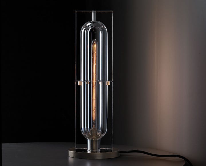 de sousa hughes Jonathan Browning Glacon Rectangular Table Lamp front