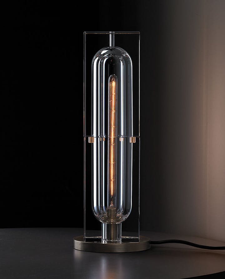 de sousa hughes Jonathan Browning Glacon Rectangular Table Lamp front