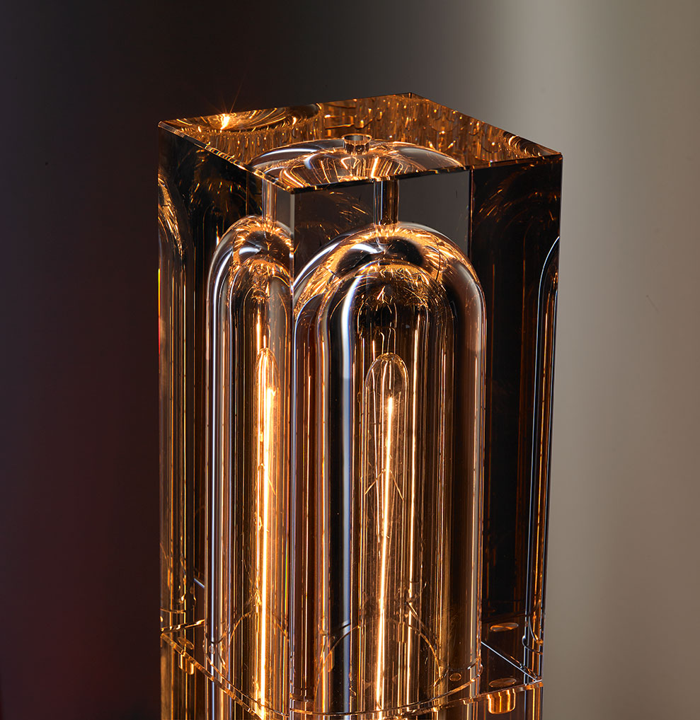 de sousa hughes Jonathan Browning Glacon Rectangular Table Lamp detail