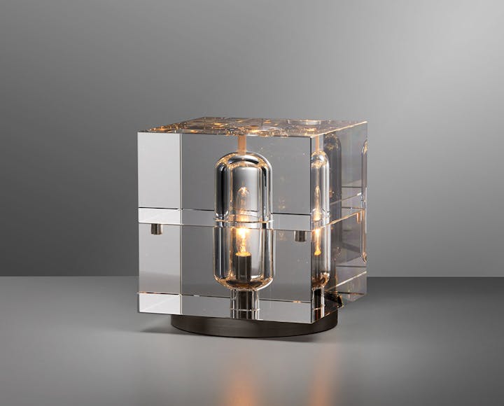 de sousa hughes Jonathan Browning Glacon Square Table Lamp