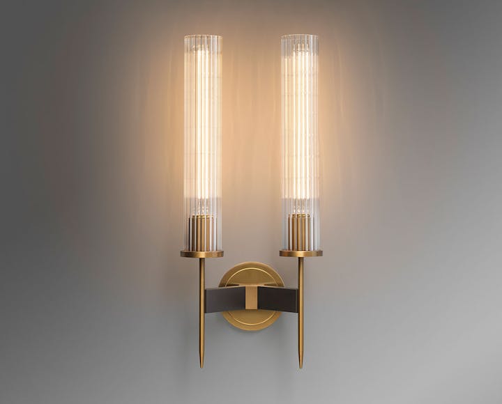 de sousa hughes Jonathan Browning Allouette Double Sconce