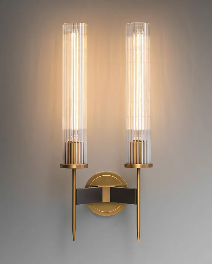 de sousa hughes Jonathan Browning Allouette Double Sconce