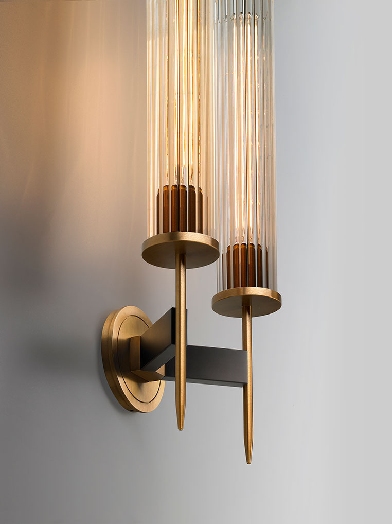 de sousa hughes Jonathan Browning Allouette Double Sconce detail