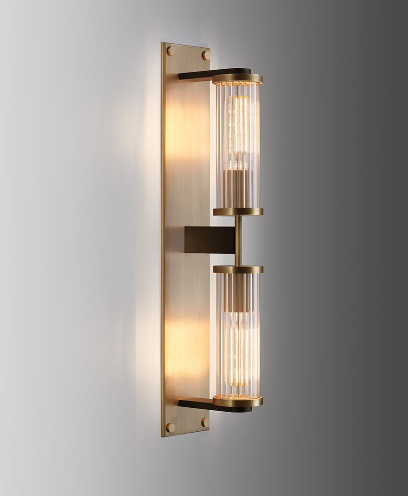 de sousa hughes Jonathan Browning Alouette Linear Sconce angle