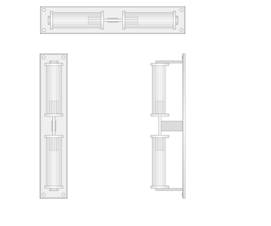 de sousa hughes Jonathan Browning Alouette Linear Sconce dimensions