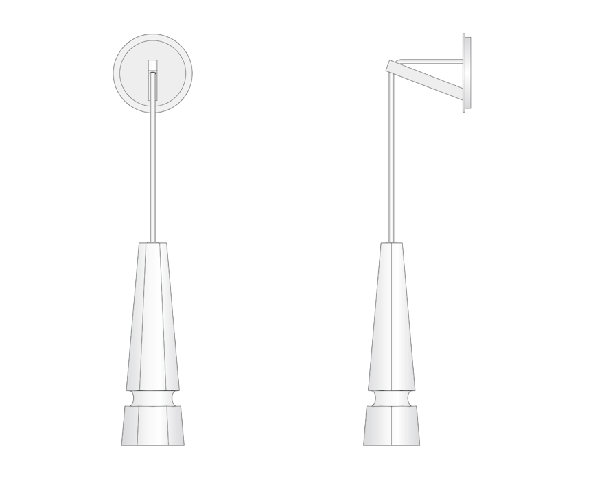 de sousa hughes Jonathan Browning Chamonix Sconce dimensions