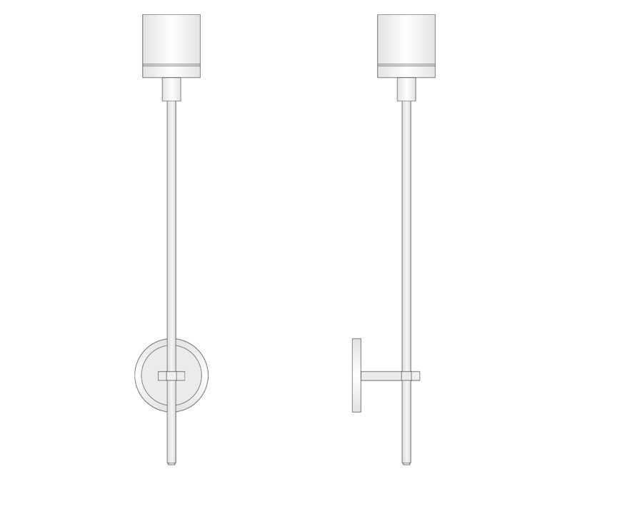 de sousa hughes Jonathan Browning Dauphine Sconce dimensions