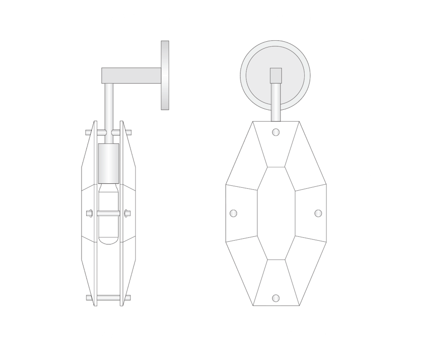 de sousa hughes Jonathan Browning Francaix Sconce dimensions
