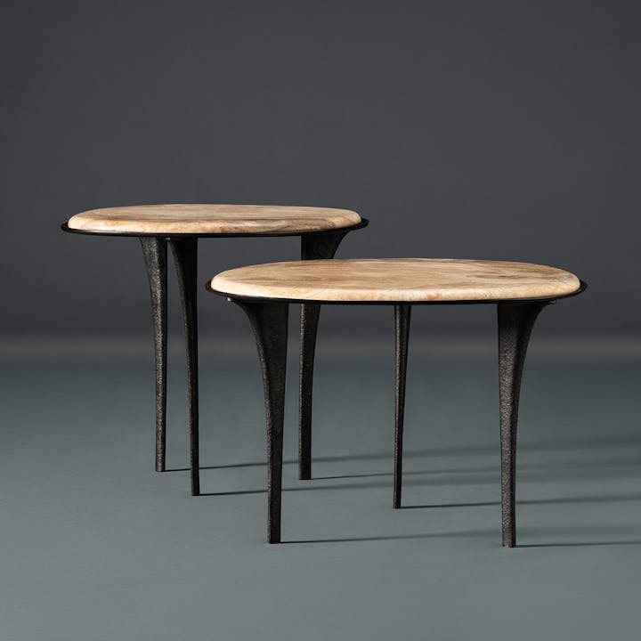 de sousa hughes alexander lamont quill side tables onyx marble