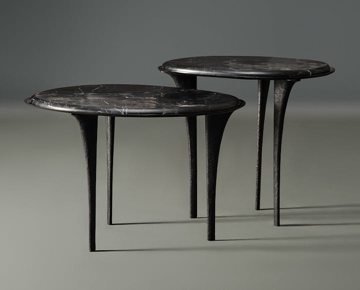 de sousa hughes alexander lamont quill side tables black marble