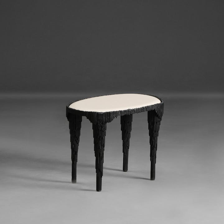 de sousa hughes alexander lamont lapis side table small ivory lacquer top bronze patina