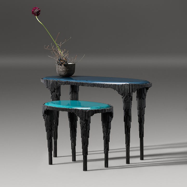 de sousa hughes alexander lamont lapis side tables