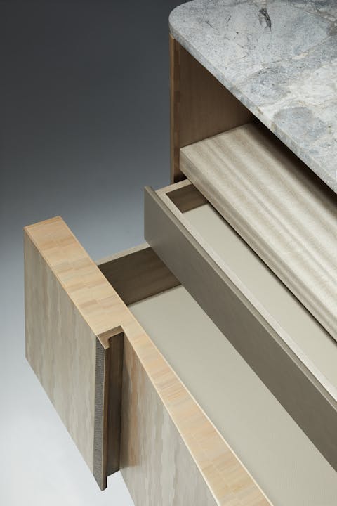 de sousa hughes alexander lamont Lorna Nightstand drawer detail