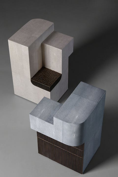 de sousa hughes alexander lamont malabar drink spot table natural speckle charcoal grey pair