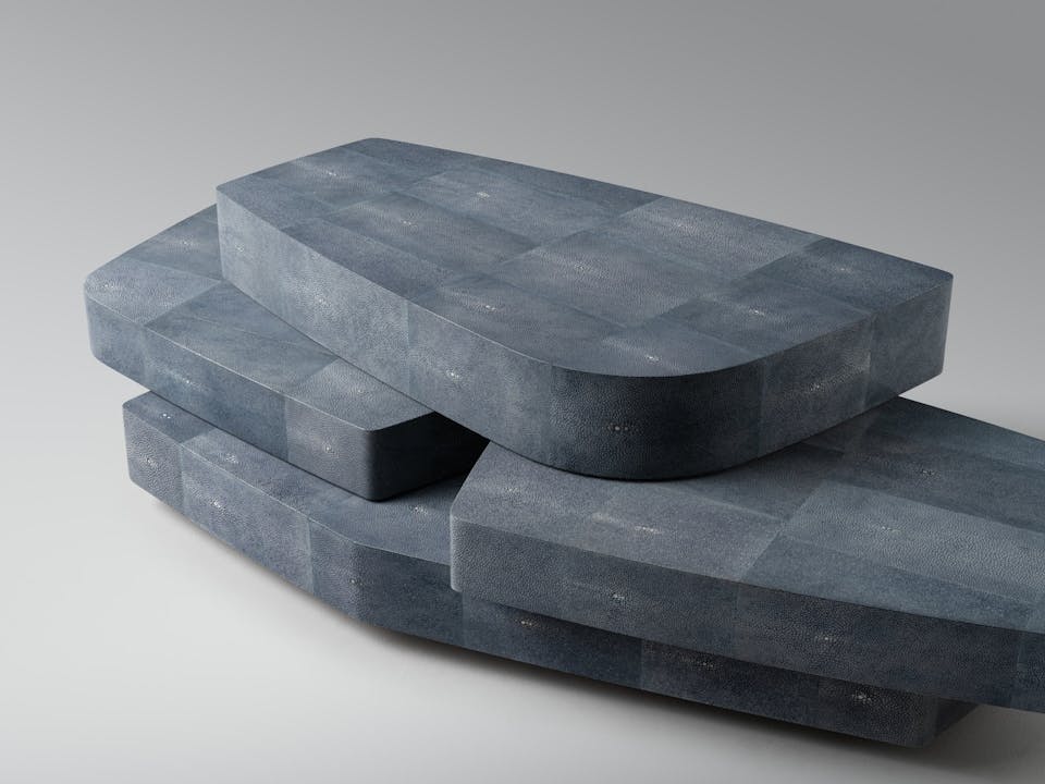 de sousa hughes alexander lamont Malham Cocktail Table Egyptian Blue top detail