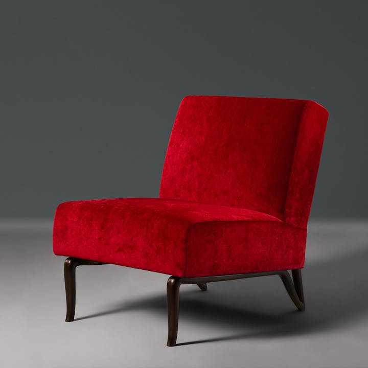 de sousa hughes alexander lamont mirador slipper chair red