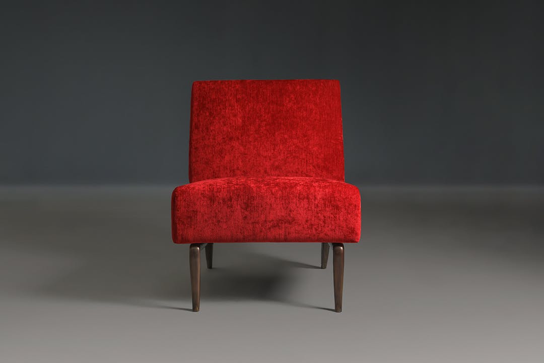 de sousa hughes alexander lamont mirador slipper chair red front