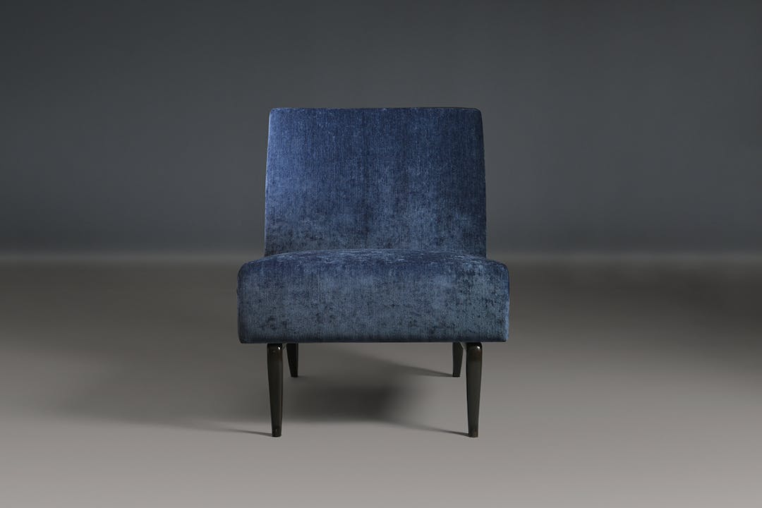 de sousa hughes alexander lamont mirador slipper chair blue front