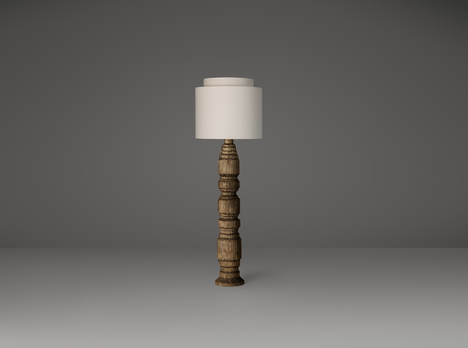 de sousa hughes alexanderlamont Paglia Floor Lamp Linen Two Tier 5