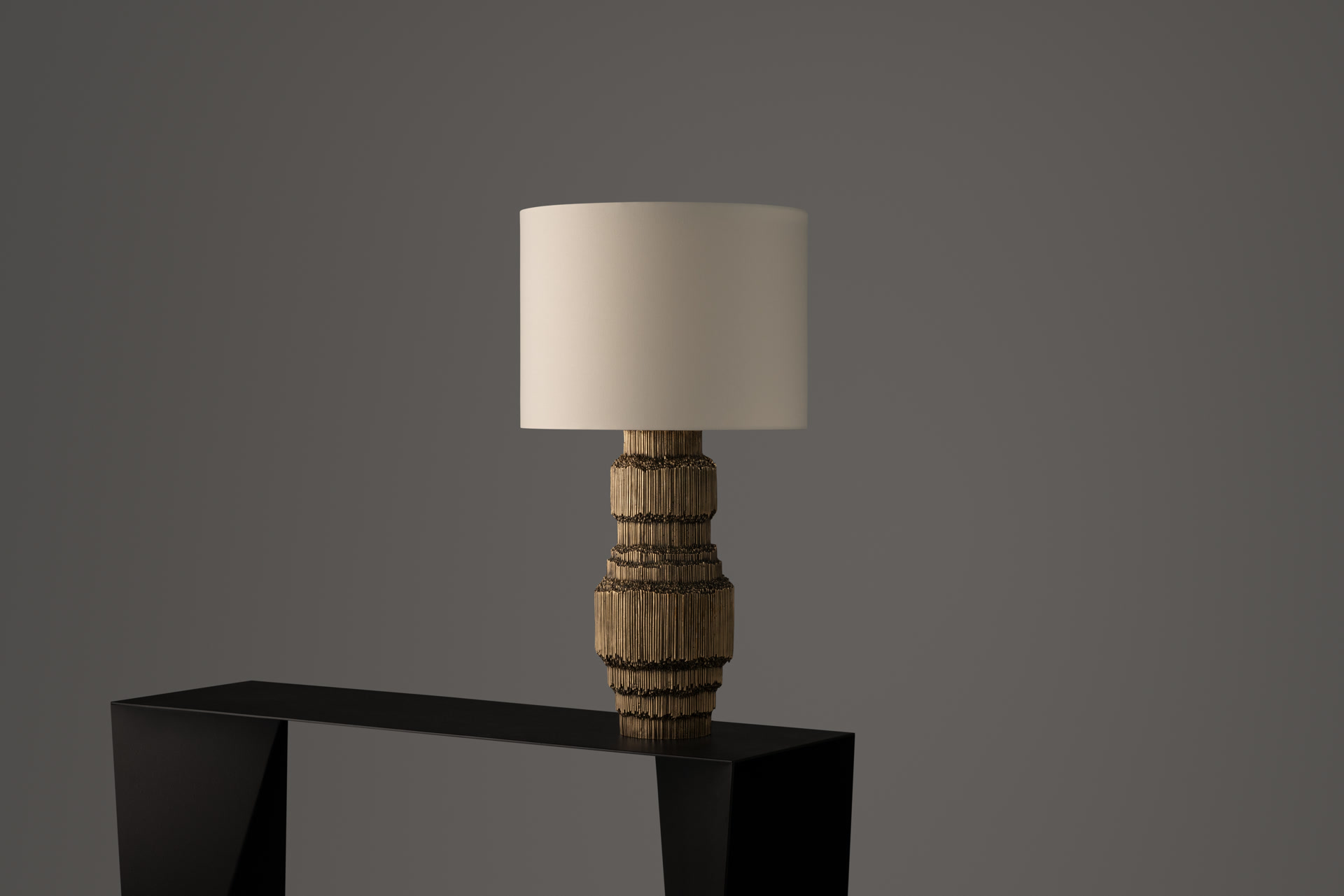 de sousa hughes alexander lamont Paglia Floor Lamp Linen Shade