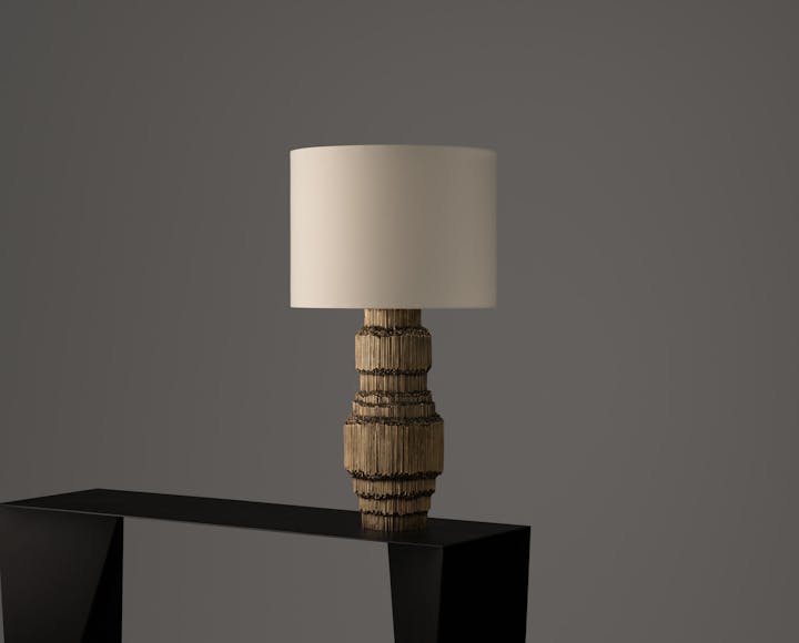 de sousa hughes alexander lamont Paglia Floor Lamp Linen Shade