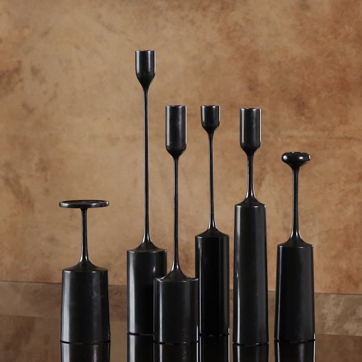 de sousa hughes alexander lamont contrepoids candlesticks black patina