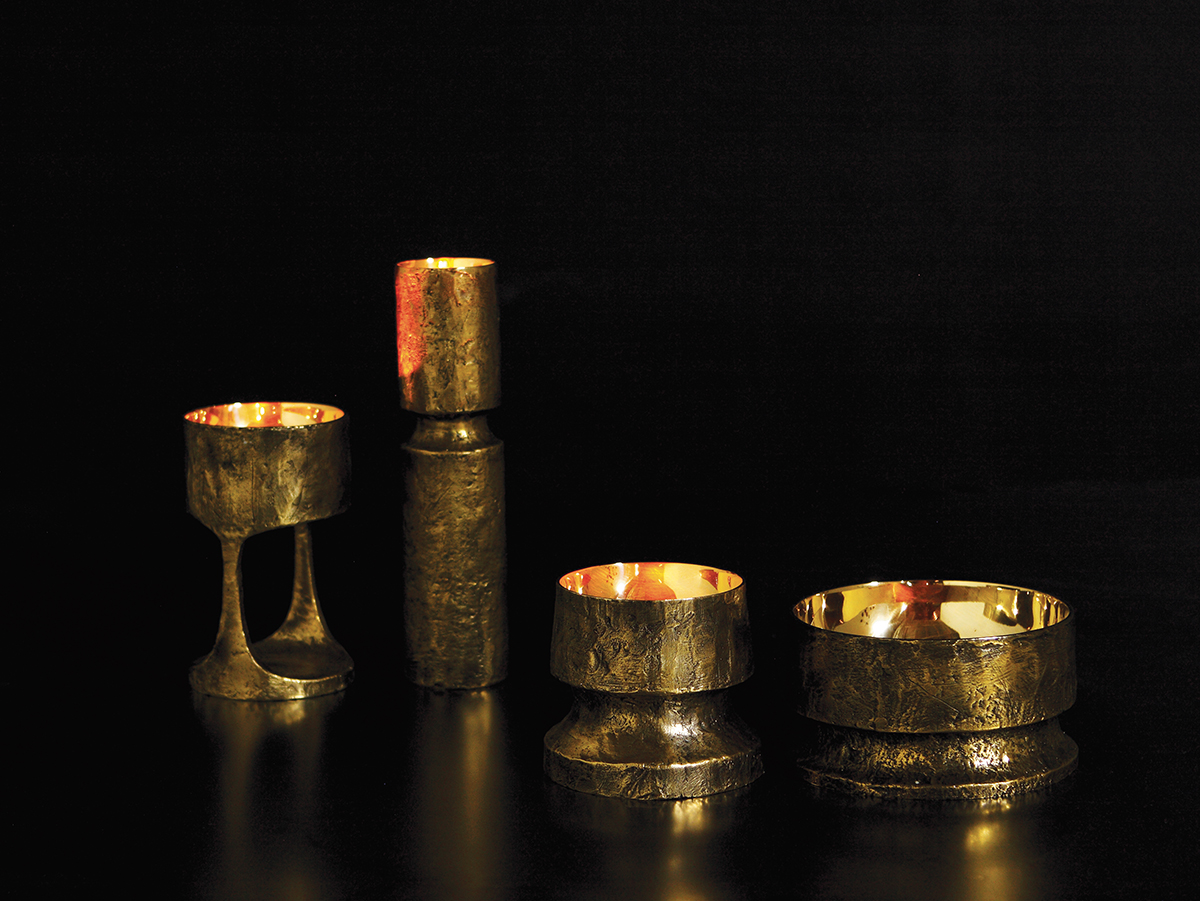 de sousa hughes alexander lamont crucible candleholders black background