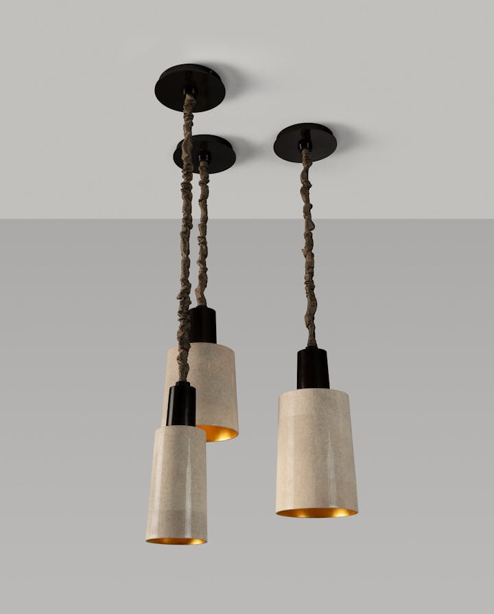 de sousa hughes alexander lamont Chime Pendant Lamp Natural Speckle 06 7